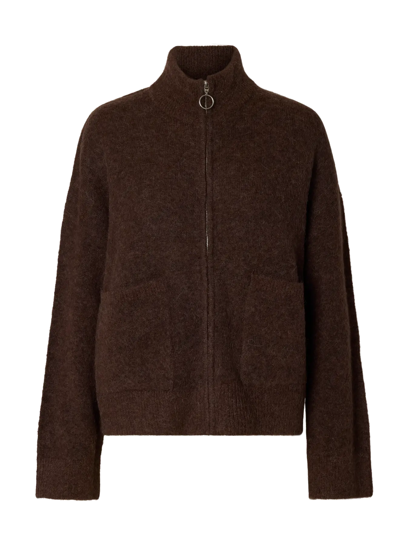 SLWSIA RAS LS KNIT ZIPPER CARDIGAN