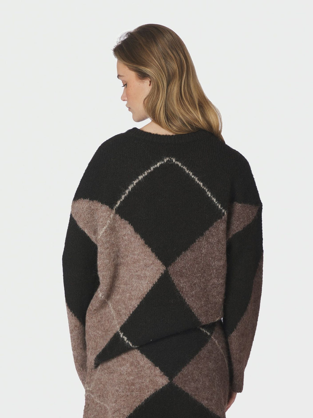 Inga Check Fluff Knit Blouse