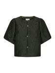 AISA BROCADE BLOUSE DARK GREEN