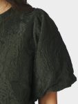 AISA BROCADE BLOUSE DARK GREEN