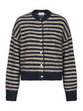 Isana Stripe Fluffy Knit Cardigan