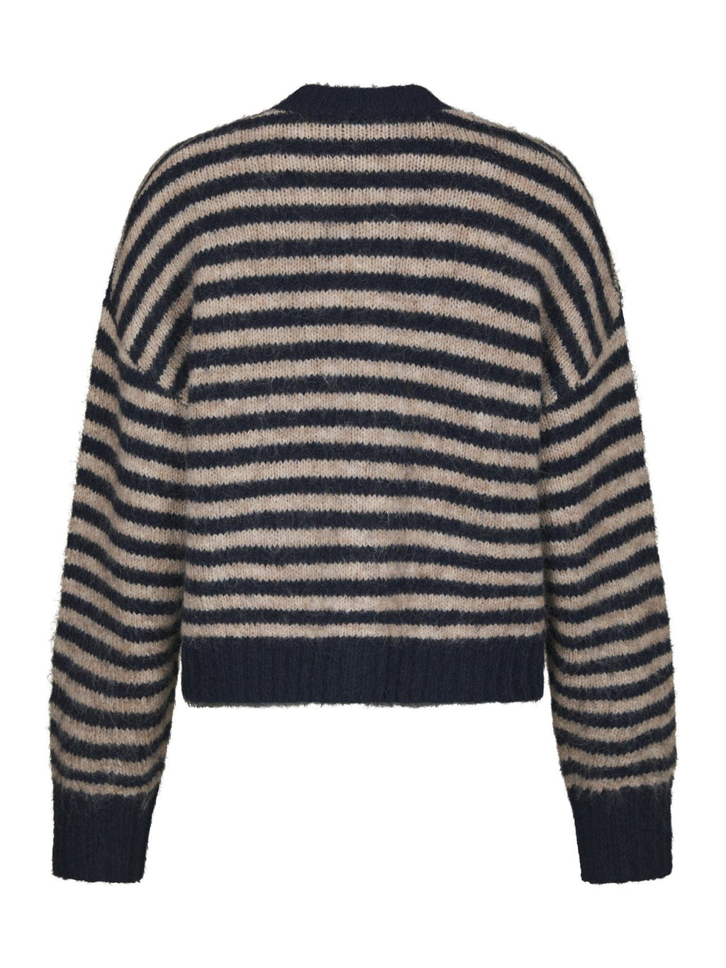Isana Stripe Fluffy Knit Cardigan