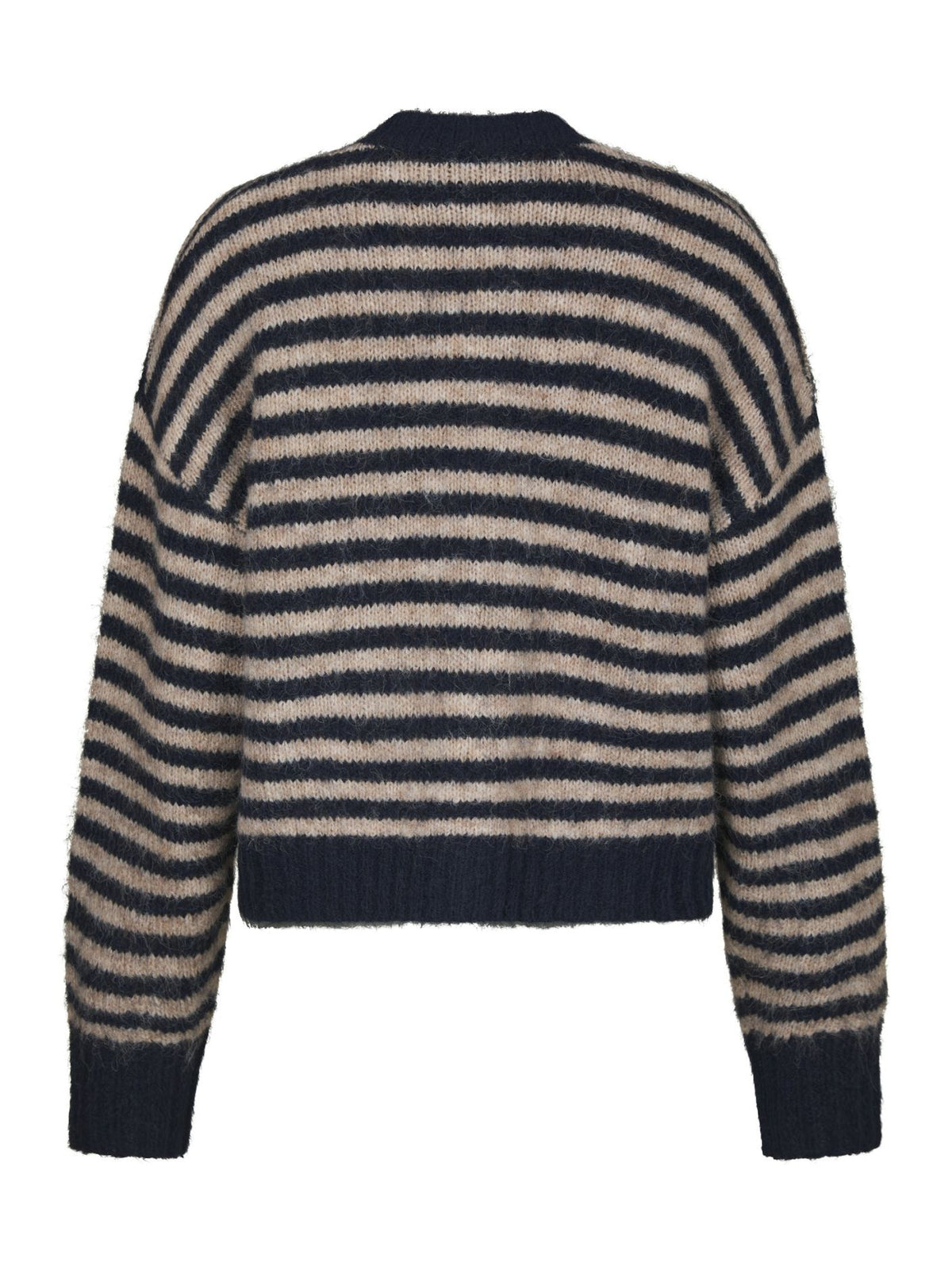 Isana Stripe Fluffy Knit Cardigan