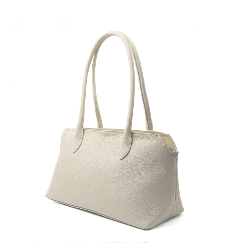 Väska I Läder "Andria" Beige Latte