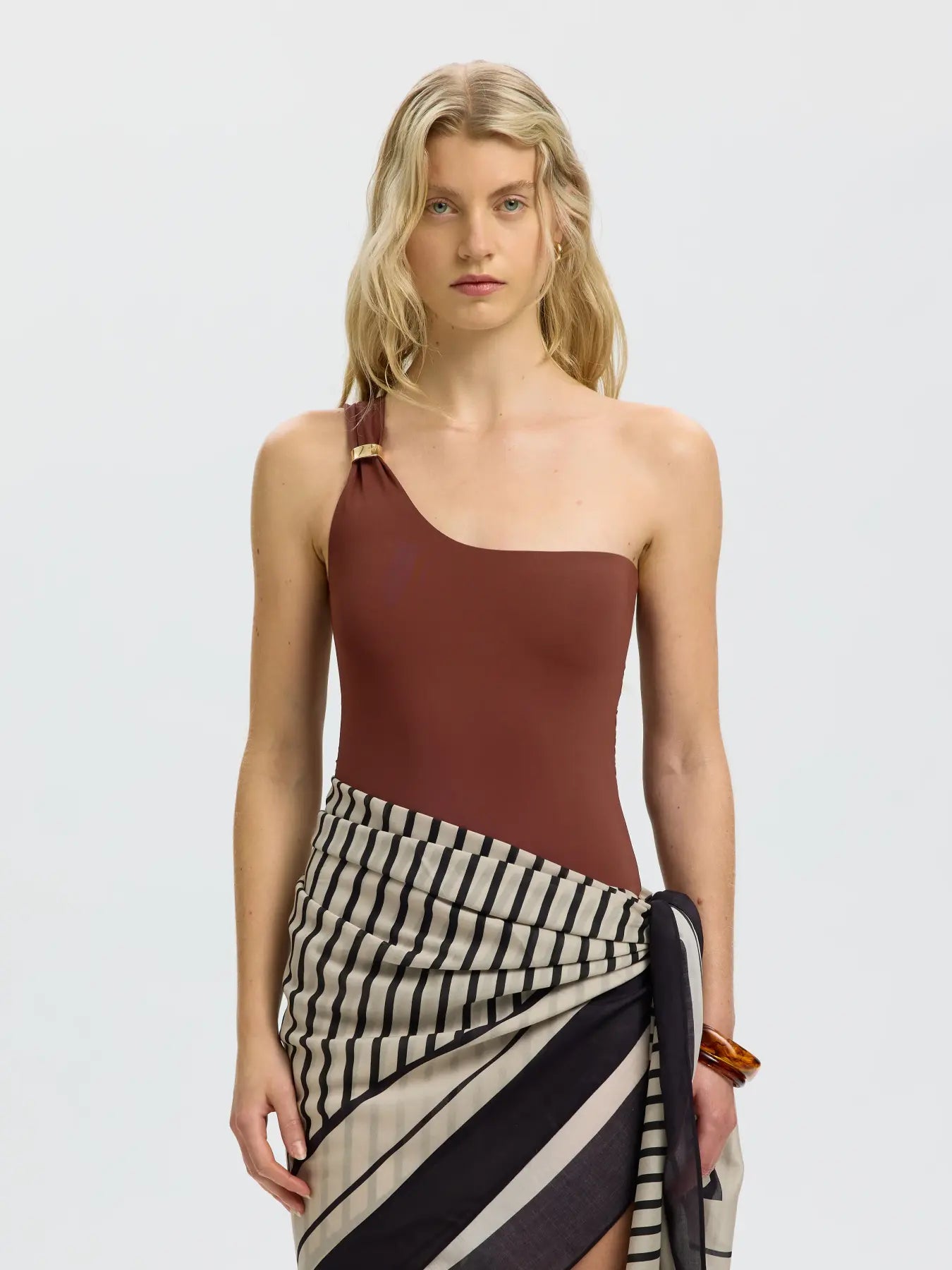 SLFBARI ONE SHOULDER SWIMSUIT