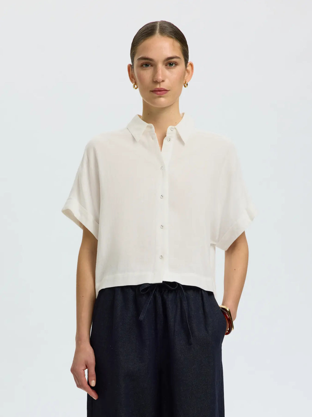Slwviva Ss Cropped Sun Shirt Noos