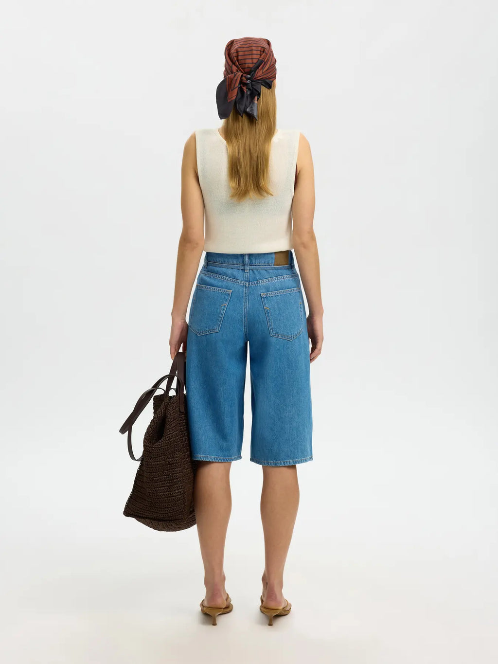 SLFTENNA MW BERMUDA DENIM SHORTS