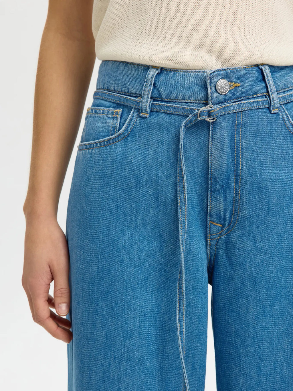 SLFTENNA MW BERMUDA DENIM SHORTS