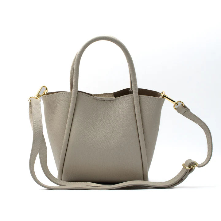 Väska I Läder "Florence" Beige Latte