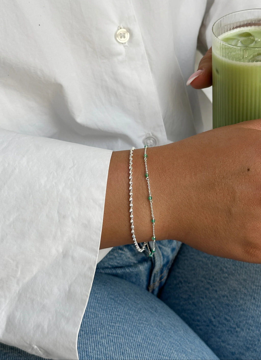 Santa Monica Bracelet Green Onyx
