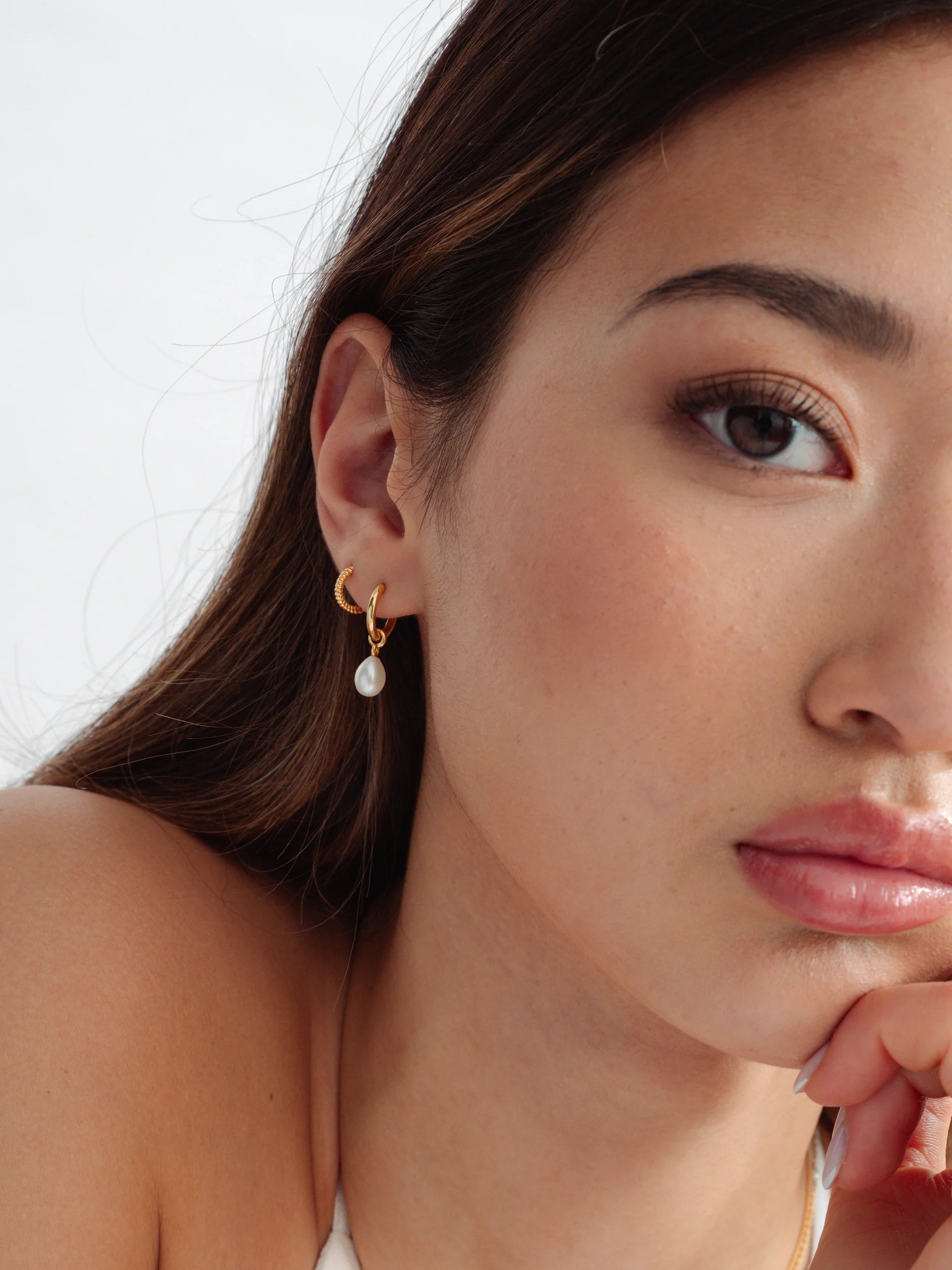 Treasure Pearl Hoops