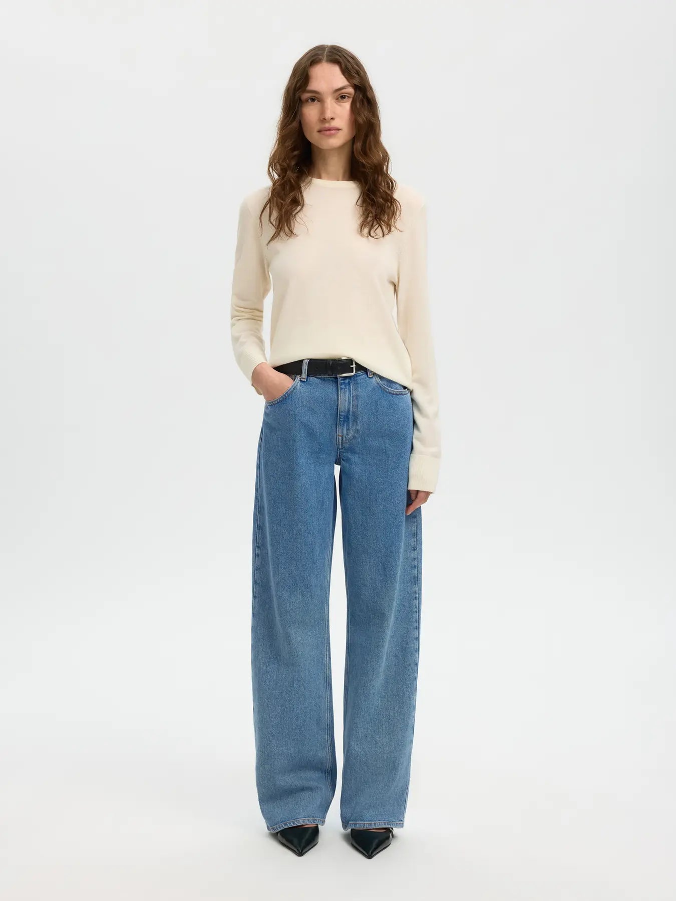 SLWWIDE BEA-KORI LIGHT BL HW JEANS
