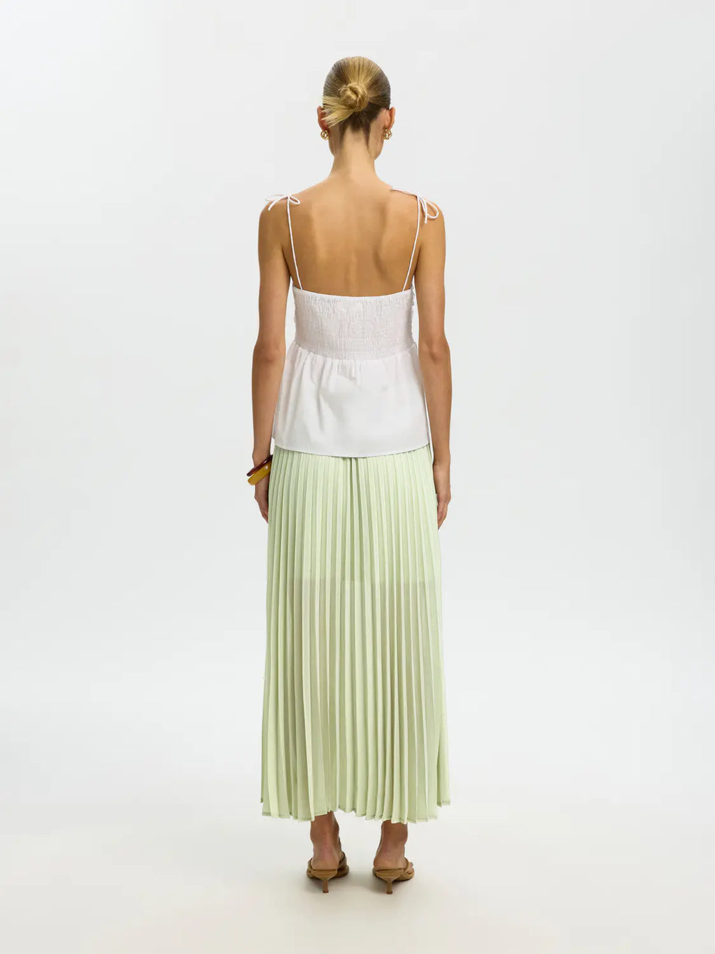SLFMILLIE HW ANKLE PLISSE SKIRT
