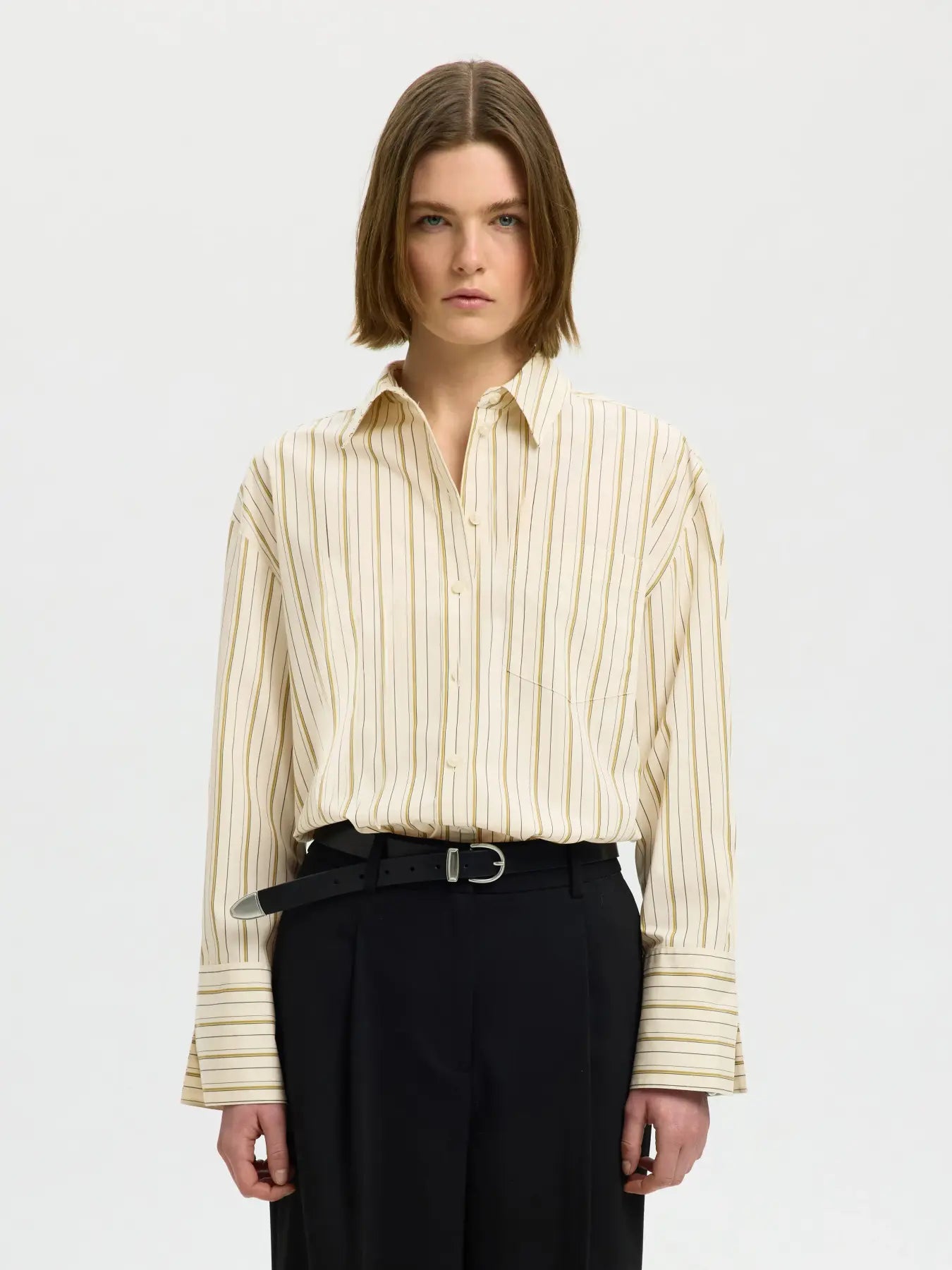 SLWDANNIE LS STRIPE OVERSIZE SHIRT