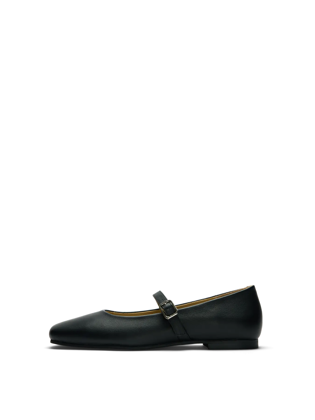 SLFIRIS LEATHER SQUARED BUCKLE BALLERINA