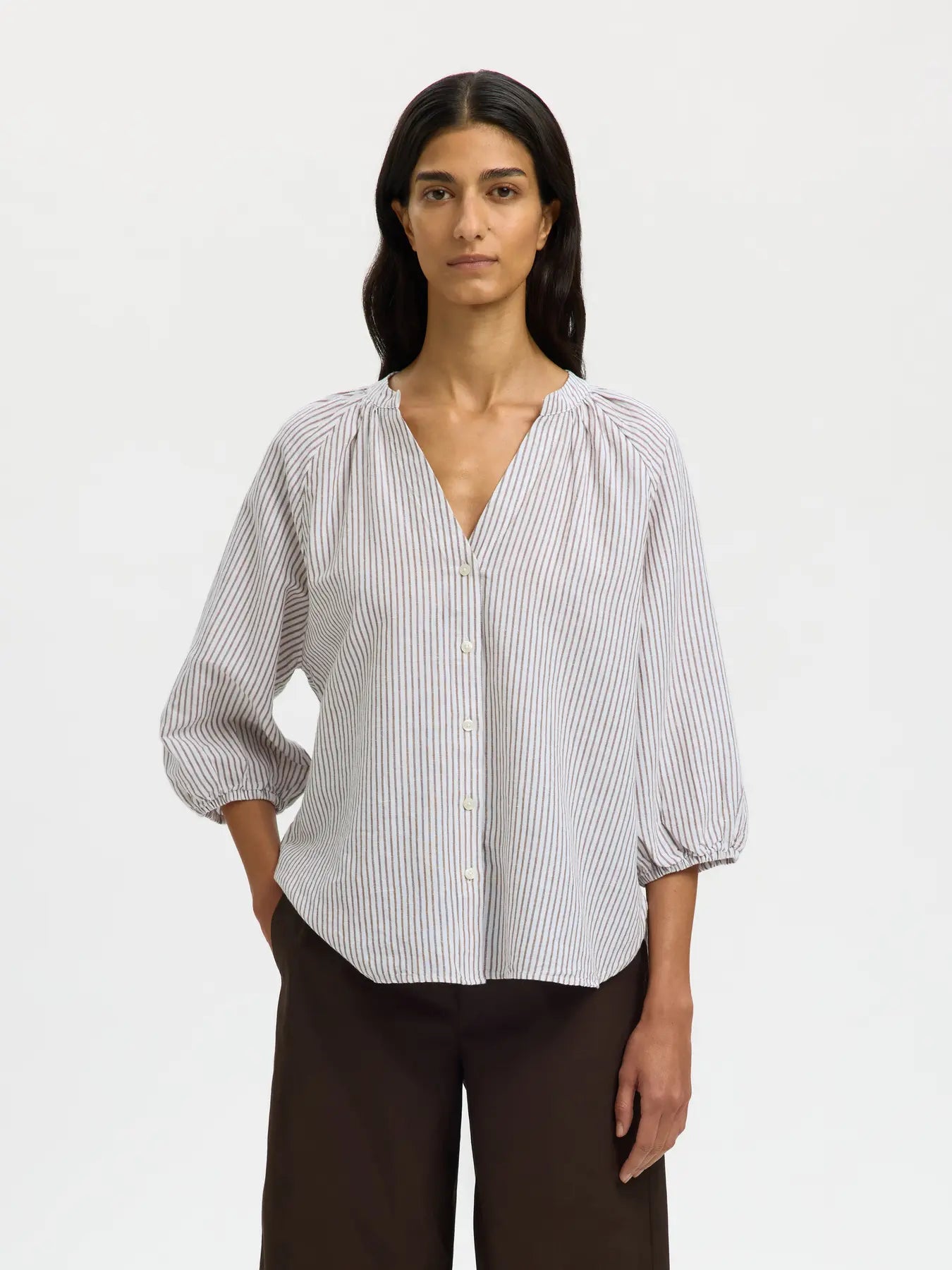 Slwcleo-Alberta Linen Blend Shirt Noos